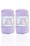 Premium 3 Twist Cotton Macrame Thread 3mm Three Twist Screening Macrame Rope 250 Gr Set of 2 2 Lilac