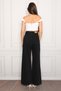 Cansu Lycra Black Super High Waist Loose Jeans Palazzo Trousers (SUPER HIGH NON-FADE) - 3