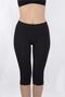 Women's Black Capri Leggings Enhancer Thinning Tightens Showing Fit to the Shape Seamless Silky - 2