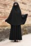 Annes Hijab Brand Abaya Medina Silk Sultanbaş Top and Bottom Set - 3