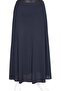 Women's Firdevs Turquoise Lined Cross Model Navy Blue Skirt - 3