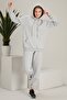 Women's Light Gray Jogger Pocket Tracksuit Set - 3