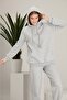 Women's Light Gray Jogger Pocket Tracksuit Set - 6
