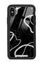 حافظة هاتف Iphone X - Xs لامعة بتصميم موجة سوداء