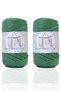 Premium Scalloped Macrame Thread 3mm Single Twist Macrame Scalloped Hobby Thread Set of 2 2 Pieces Benetton Green