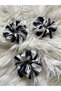 Set of 3 Marine Sailor Themed Fabric Hair Rubber Buckles Toka011 - 3