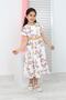 Girl's Floral Patterned Chiffon Dress - 2