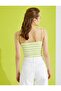 Crop Blouse Thin Straps Striped - 5