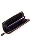 Leather Rectangular Wallet - Black Crocodile Print - 4
