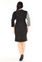 Women's Black and White Plaid Double Breasted and Striped Office Dress Ets-5726 - 4