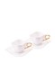 Endless Love Coffee Cup Set for 2 Persons White Gold 100 ml - 5