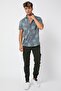 Men's Khaki Slim Fit None Denim Pants with Side Pockets, Waist Tie, Elastic Cuffs, Flexible Fabric - 4