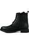 15200 Men's Navy Blue Genuine Leather Buckle Thick Sole Winter Casual Boots Casual Half Postal - 4