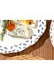 Clover Leaf Porcelain Boat Plate 25 cm White - Blue - 3