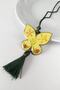 Special Design Handmade Real Floral Epoxy Butterfly Necklace