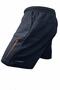 Men's Black Sports Fitness Shorts Orange Printed
