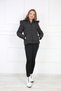Women's Black Faux Fur Plush Removable Hooded Inflatable Sports Coat with Faux Fur Inside - 4