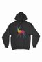 Rainbow Colored Polygon Deer Hooded Sweatshirt Hoodie
