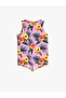 Girl's Pink Patterned Patterned Undershirt - 3
