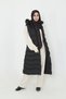 Hooded Zipper Detailed Hijab Long Inflatable Vest