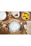 Clover Leaf Porcelain Boat Plate 25 cm White - Blue - 4