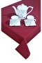 Claret Red Care-Free Stain-Proof Duck Fabric Living Room Kitchen Table Cloth