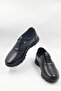 Men's Black Orthopedic Leather Inside And Out Fully Leather Ultra Comfortable Casual Shoes - 3