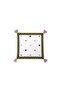 Lilac Tasseled Coffee Cup Pad - 4-Piece Checkered Cocktail Napkin - 2