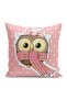 Pink Scarf Owl Specially Designed Pillow and Cushion Cover