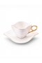 Endless Love Coffee Cup Set for 2 Persons White Gold 100 ml - 6