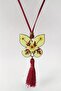 Special Design Handmade Real Floral Epoxy Butterfly Necklace - 2