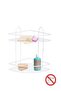 2-Tier White Adhesive Bathroom Corner Organizer, Shampoo Holder, Metal Corner Shower Shelf - 3