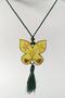 Special Design Handmade Real Floral Epoxy Butterfly Necklace - 2