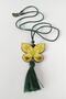 Special Design Handmade Real Floral Epoxy Butterfly Necklace - 3