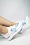 Blue Tooth Patterned Mirrored Stretch Orthopedic Sports Shoes - 2