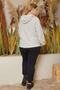 Fringe Braided Teddy Bear Appliqued Hooded Sweat-beige - 5