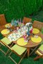 Lemon Designed Triangle Tasseled Runner 1 Piece & 6 Pieces Yellow Colored Supla - 2