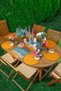 Colorful Ethnic Pattern Motif Triangle Tasseled Runner 1 Piece & 6 Pieces Orange Colored Supla - 2