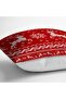 New Year's Themed Cross Stitch Drawing Pillow Cushion Cover - 3