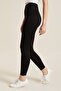Women's Black High Waist Steel Knitted Leggings [3848] - 6