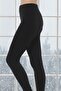Women's Black Thermal Hooded Seamless Tights 1302 - 2