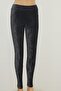 Women's Anthracite Cotton Winter Velvet Tights - 2