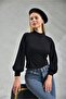 Women's Black Drop Crepe Blouse