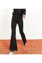 Black Steel Knitted Women's Tights - Flared Leg - 3