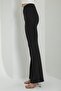Women's Black Flared Leg Lycra Tights Incy003-01 - 3
