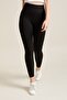 Women's Black High Waist Steel Knitted Leggings [3848] - 2