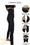 Instant Slimming Black High Waist Corset Tights Recovery Corset - 2