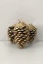 Gold Colored Pinecone Christmas Ornament 3 Pieces Large Size 12 15 cm - 3