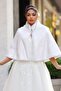 Bridal Etol Cloak Fur Jacket Off White - 2