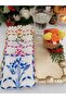 Cocktail Napkin, Presentation Napkin, Christmas Cocktail Presentation Napkin, Marbled Embroidery (6 Pieces) - 2